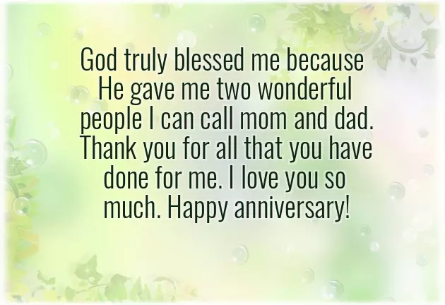 Happy Anniversary Mum Dad