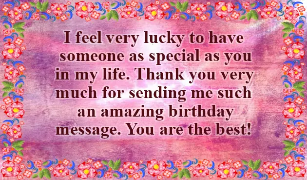 Thanks To Special Person For Birthday Wishes Thanks To Special Person For Birthday Wishes