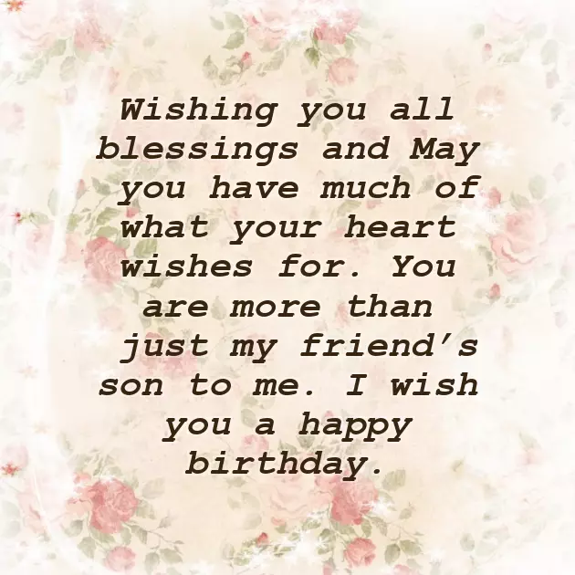 Birthday Wishes For Friend Son