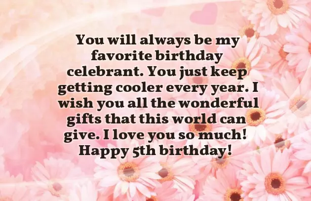 Happy Birthday To My 5 Year Old Son