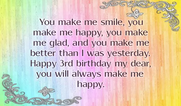 Birthday Wish For Baby Boy 3 Years