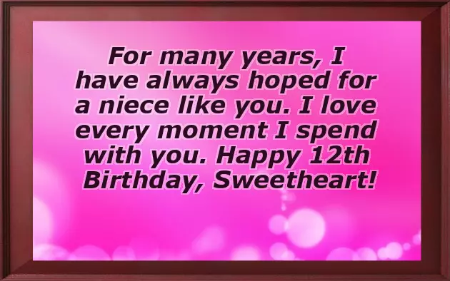 Happy 12Th Birthday Niece Happy 12Th Birthday Niece