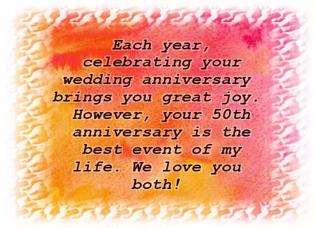 Golden Jubilee Wedding Anniversary Wishes For Parents Golden Jubilee Wedding Anniversary Wishes For Parents