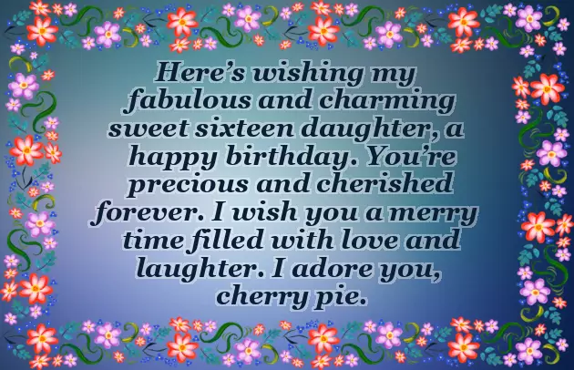 16Th Birthday Wishes For Daughter 16Th Birthday Wishes For Daughter