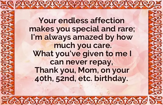 Happy Birthday To My Sweet Mum