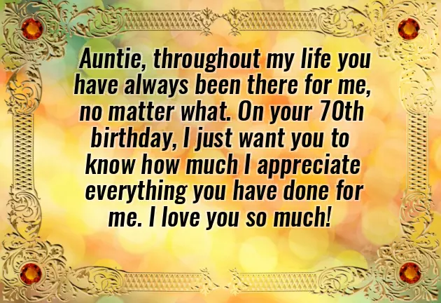 Happy 70Th Birthday Auntie Happy 70Th Birthday Auntie