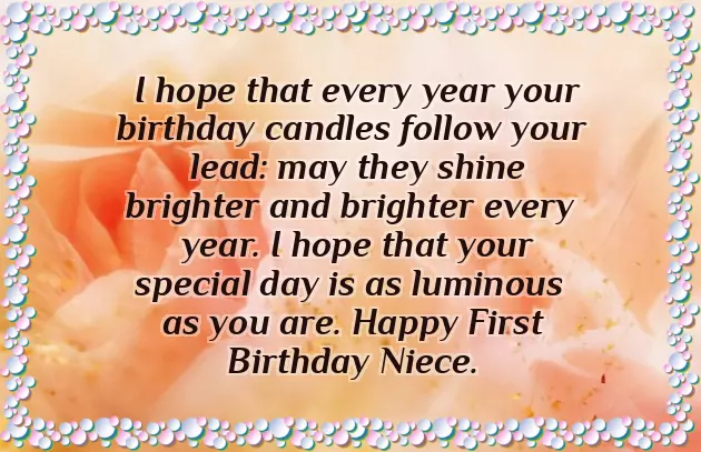 1St Birthday Niece Quotes 1St Birthday Niece Quotes
