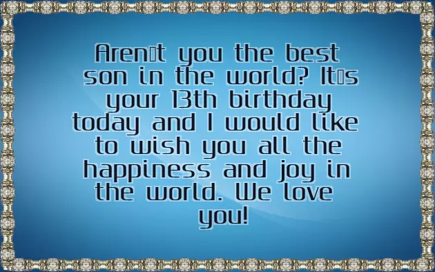 Happy 13Th Birthday Son From Mom
