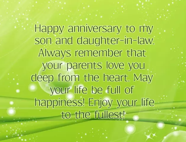 Anniversary Wishes For Son & Daughter In Law Anniversary Wishes For Son & Daughter In Law