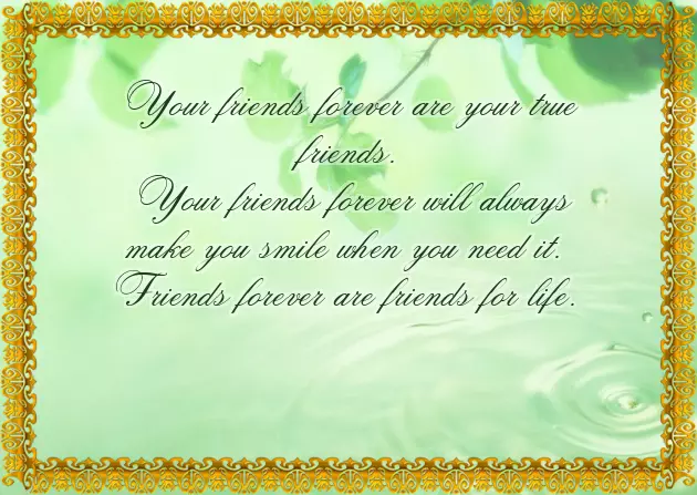 Friends For Life Poem Friends For Life Poem
