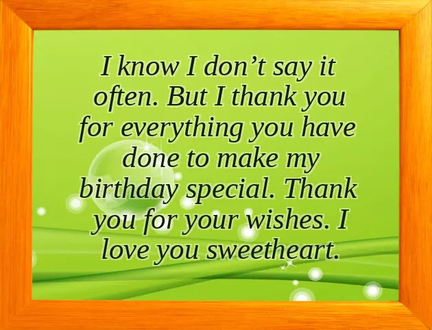 Giving Thanks For The Birthday Wishes