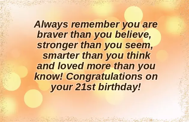 21St Birthday Wishes For My Brother