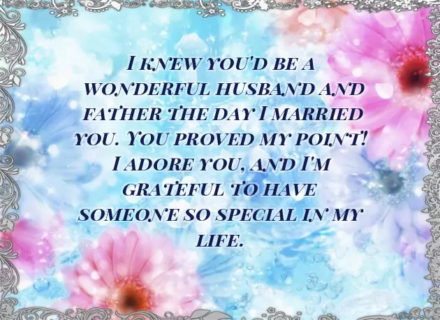Fathers Day Message To Your Husband