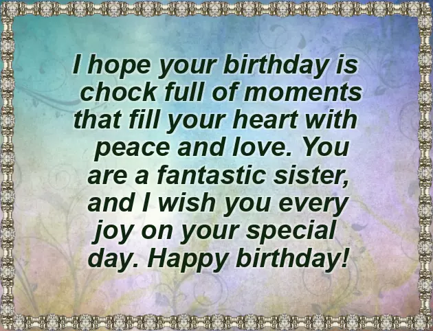 Birthday Wishes Simple For Sister Birthday Wishes Simple For Sister