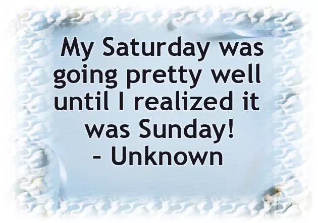 Saturday Morning Message