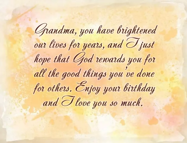 Happy Birthday Wishes To My Grandmother