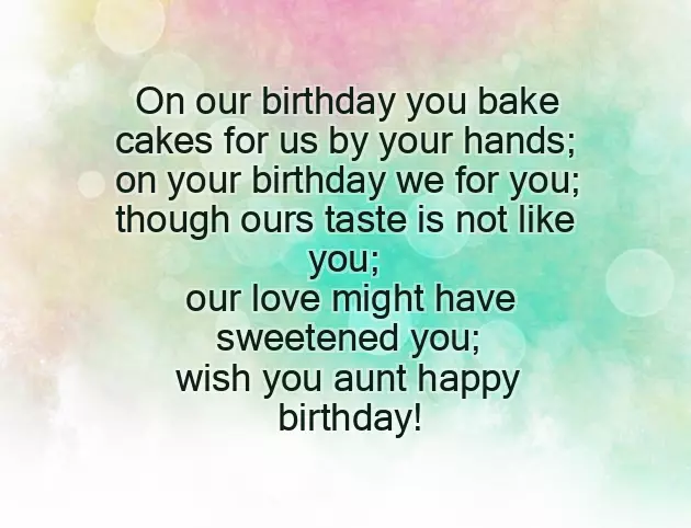Happy Birthday Aunty Sms