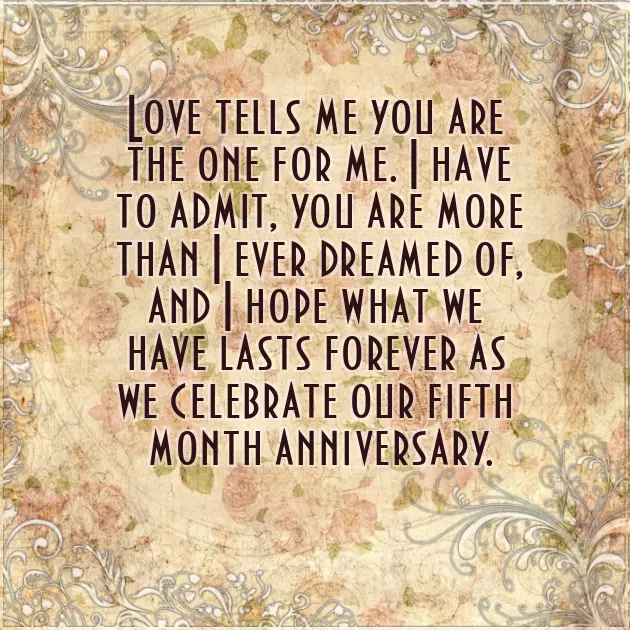 5Th Month Anniversary Quotes 5Th Month Anniversary Quotes