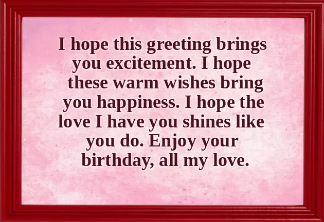 Birthday Msg For Love