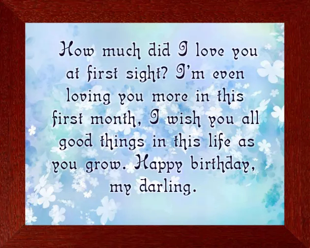 1St Month Baby Wishes