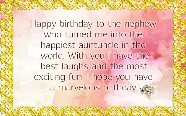 Birthday Wishes For 16 Year Old Nephew