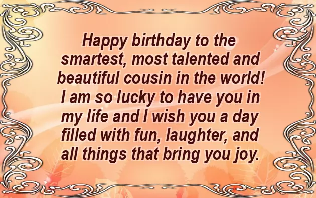 Birthday Wishes To A Cousin Sister