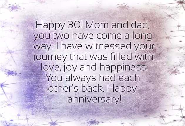 Happy 30Th Anniversary Mom And Dad Happy 30Th Anniversary Mom And Dad