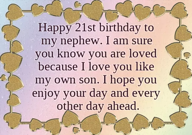 21St Birthday Wishes Nephew