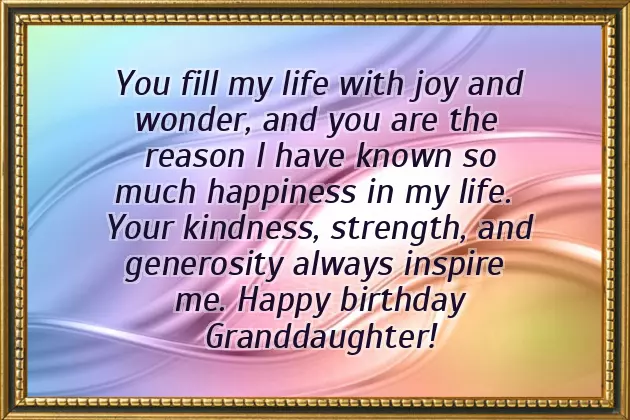 Happy Birthday To My Wonderful Granddaughter