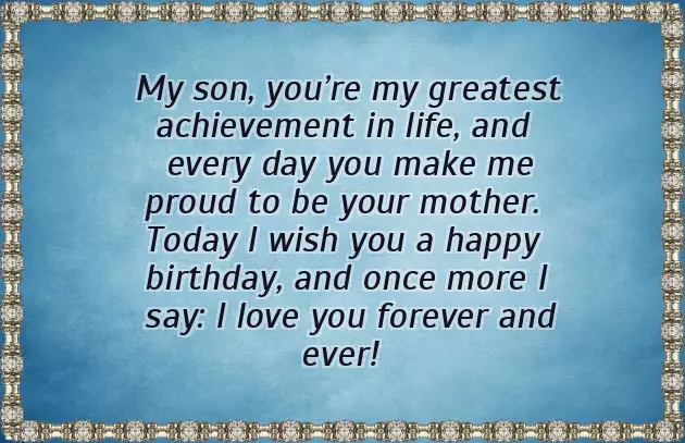 Happy Birthday Son Love Mom Happy Birthday Son Love Mom