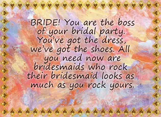 Bridesmaid Caption Bridesmaid Caption