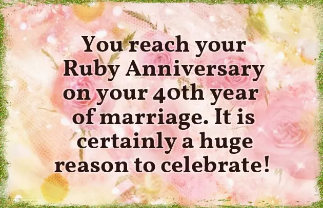 Ruby Anniversary Ruby Anniversary