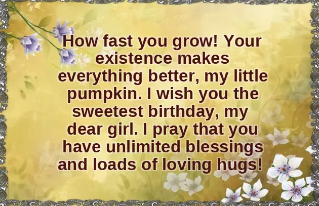 1St Year Birthday Wishes To Baby Girl