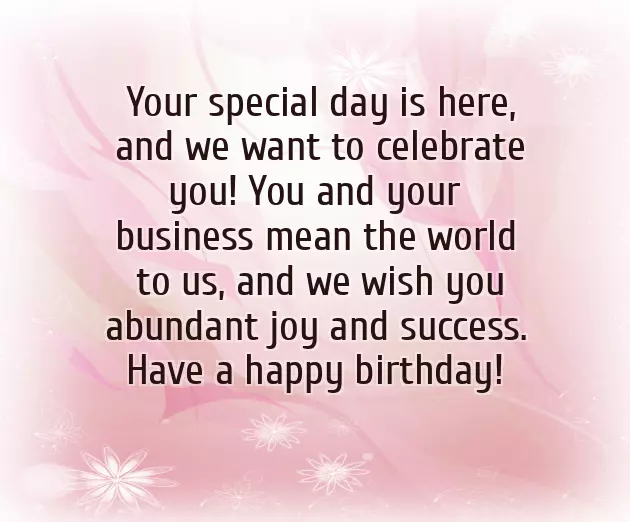 Birthday Wishes For Clients