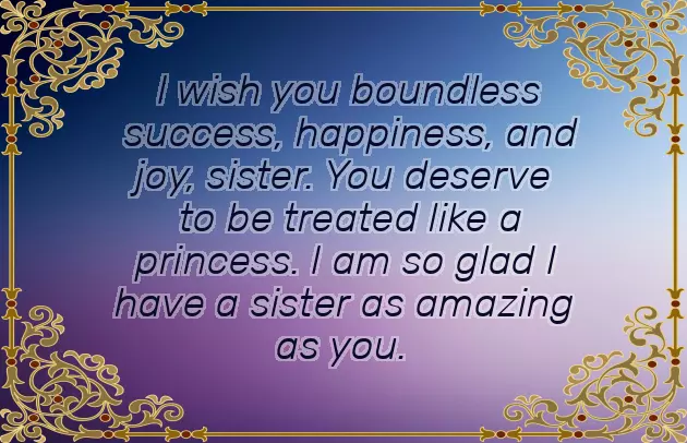 Birthday For Younger Sister