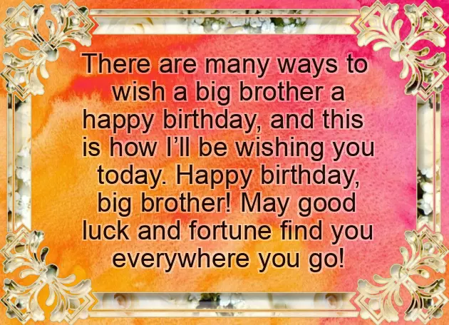 Best Happy Birthday Wishes For Big Brother