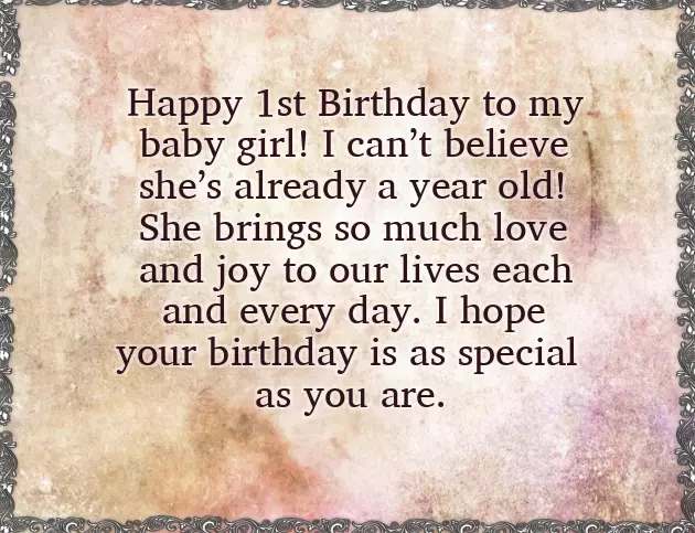 Quotes On Birthday Baby Girl