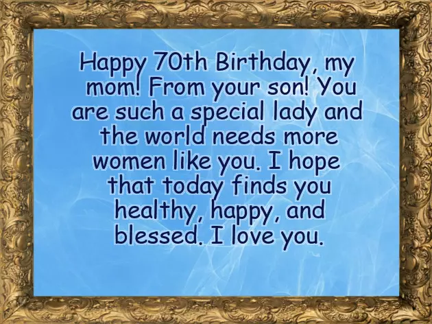 70Th Birthday Wishes For Mom