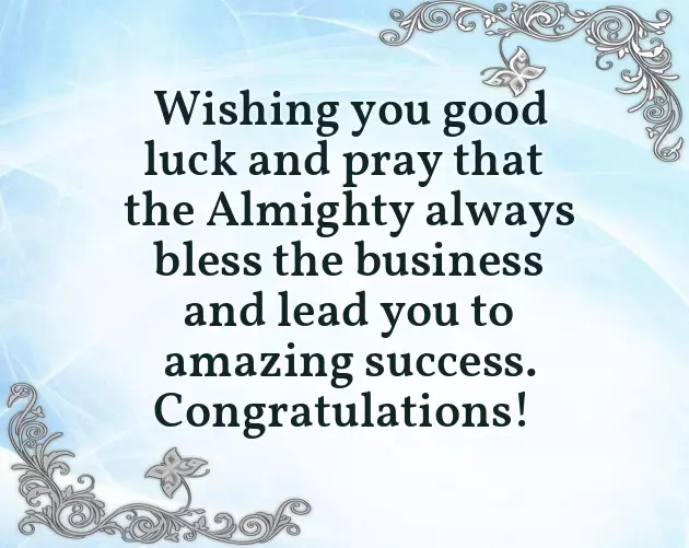Wishes For New Business Opening