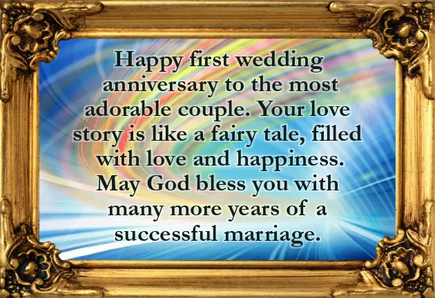 First Wedding Anniversary First Wedding Anniversary