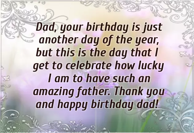 Happy Birthday For Your Father
