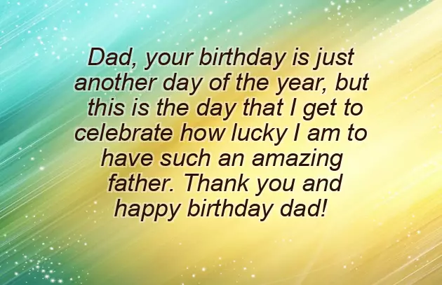 Happy Birthday To Your Dad