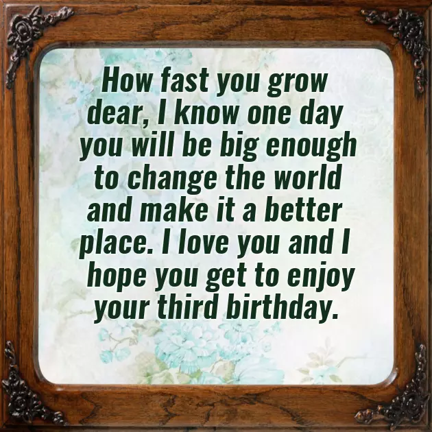 Happy Birthday Quotes For 3 Year Old Boy