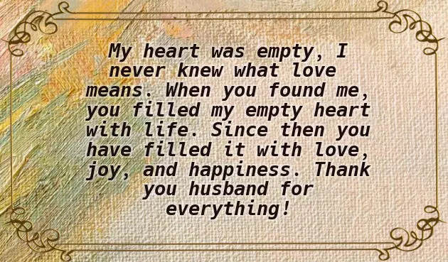 Thank You Note For Birthday Wishes To Husband