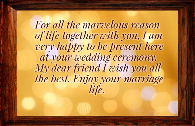 Best Marriage Wishes For Best Friend
