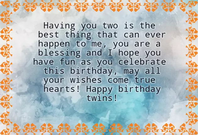 Birthday Wishes For Twin Brothers