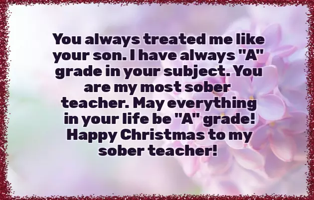 Christmas Wishes For A Teacher