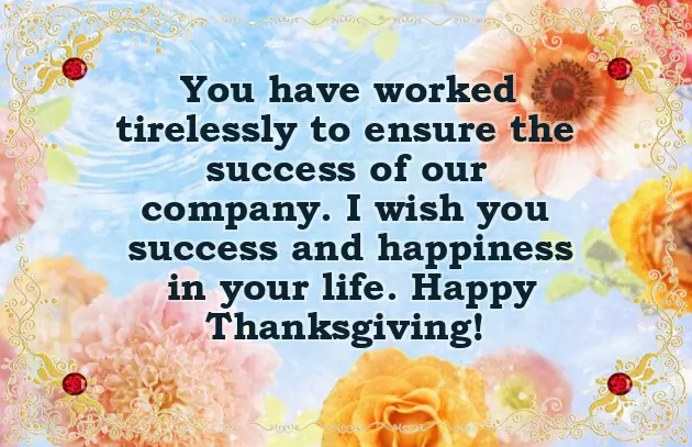 Thanksgiving Wish To Boss Thanksgiving Wish To Boss