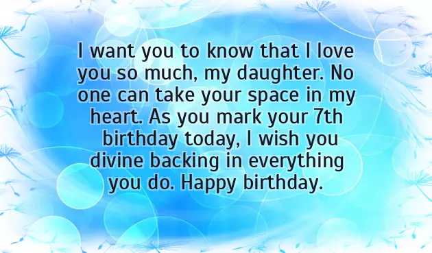 7Th Birthday Greetings To My Daughter 7Th Birthday Greetings To My Daughter