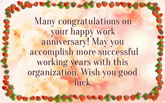 Work Anniversary Status For Myself